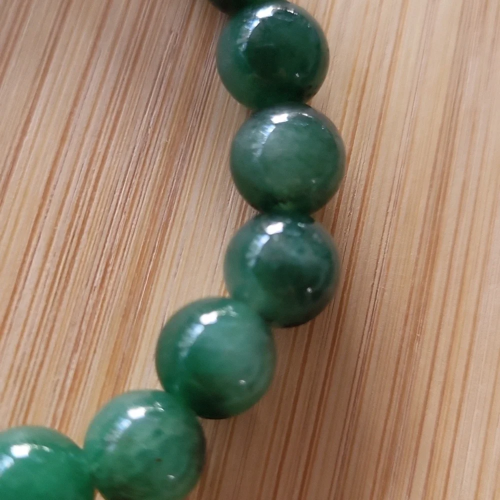 Genuine Jade Gemstone Stretch Bracelet
